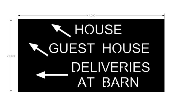 Custom Order for Directions Sign
