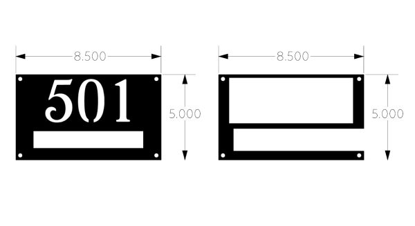 Custom Order for 8 address plaques