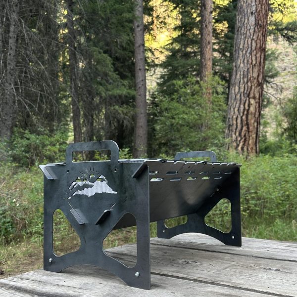 "Flat Pack Grill" - Portable Collapsible Grill for Camping - Image 4