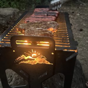 "Flat Pack Grill" - Portable Collapsible Grill for Camping