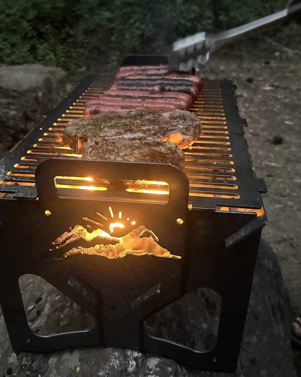 "Flat Pack Grill" - Portable Collapsible Grill for Camping
