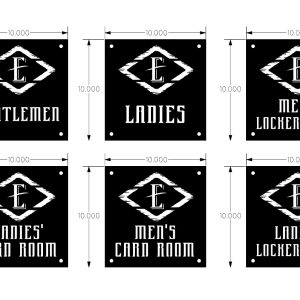 Custom Order for 6 Eldorado door signs